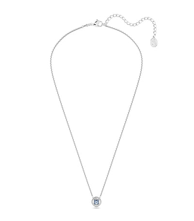 Angelic Necklace Square Cut Blue Rhodium-Plated