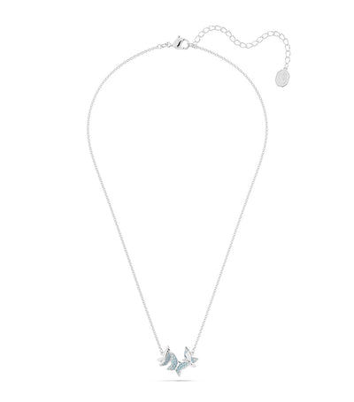 Lilia Necklace Butterfly Blue Rhodium Plated