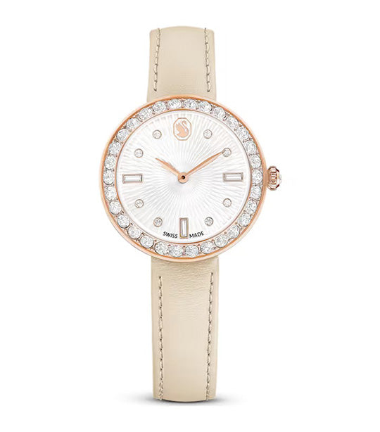 Certa Watch Swiss Made Leather Strap Beige Rose Gold-Tone Finish