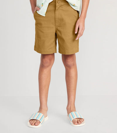 Built-In Flex Straight Twill Shorts for Boys (Above Knee) - Bandolier Brown