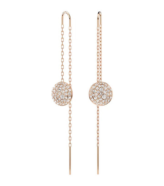 Meteora Drop Earrings White Rose Gold-Tone Plated