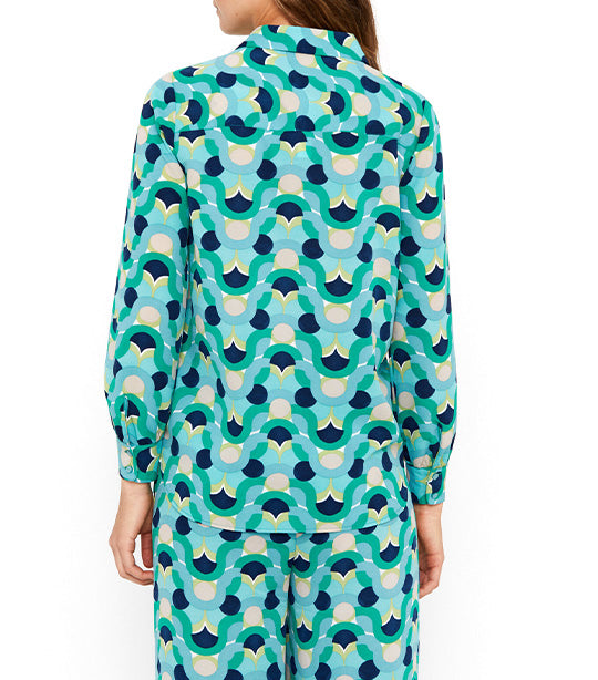 Sustainable Printed Shirt Top Green