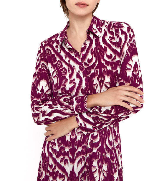 Sustainable Printed Shirt Top White