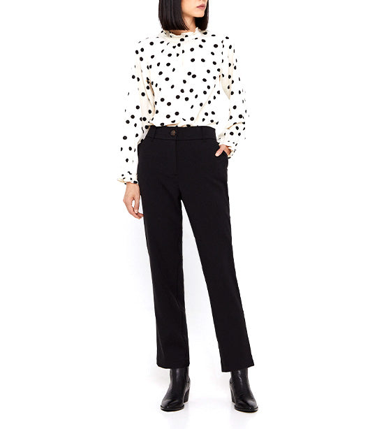 Polka Dot Blouse White