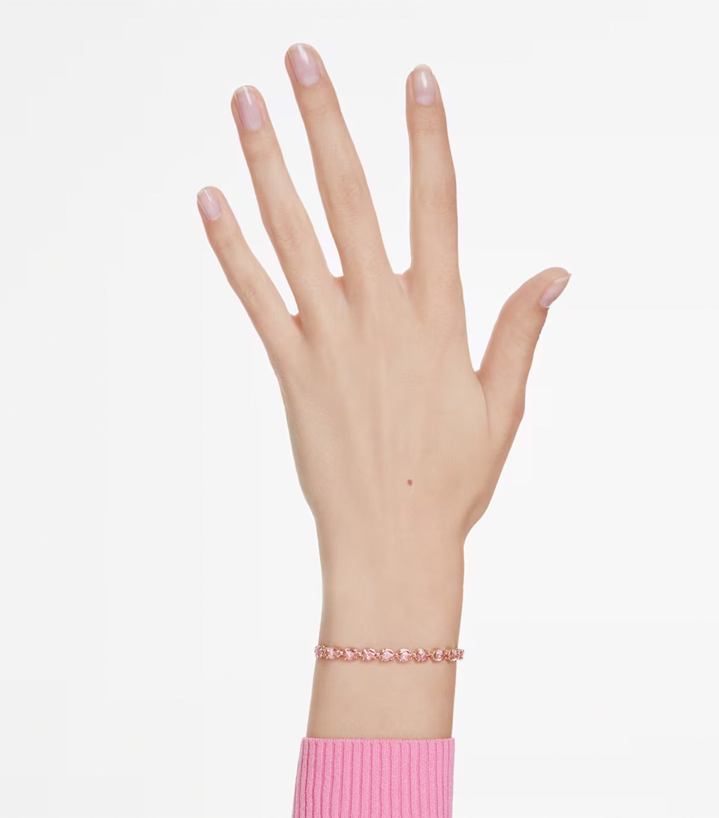 Matrix Bracelet Pear Cut, Gold-Tone Plated, Pink