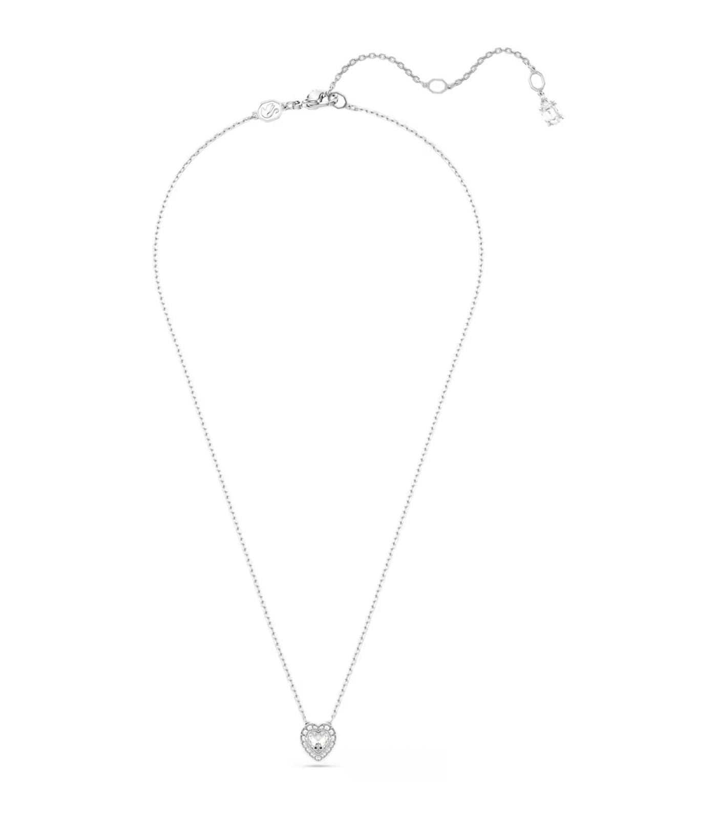 Ariana Grande x Swarovski Pendant Mixed Cuts, Heart, White, Rhodium Plated