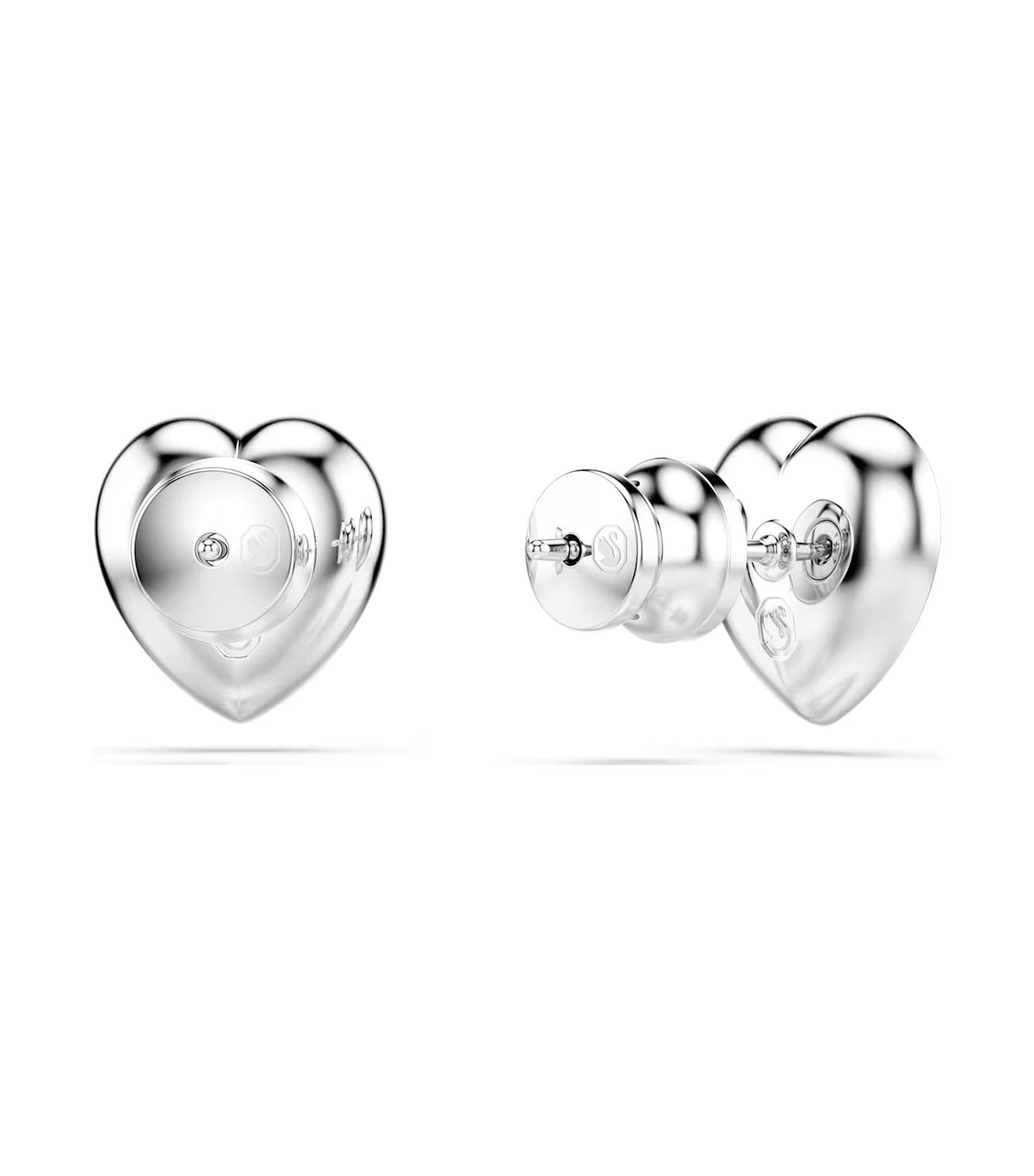 Ariana Grande x Swarovski Stud Earrings Mixed Cuts, Heart, White, Rhodium Plated