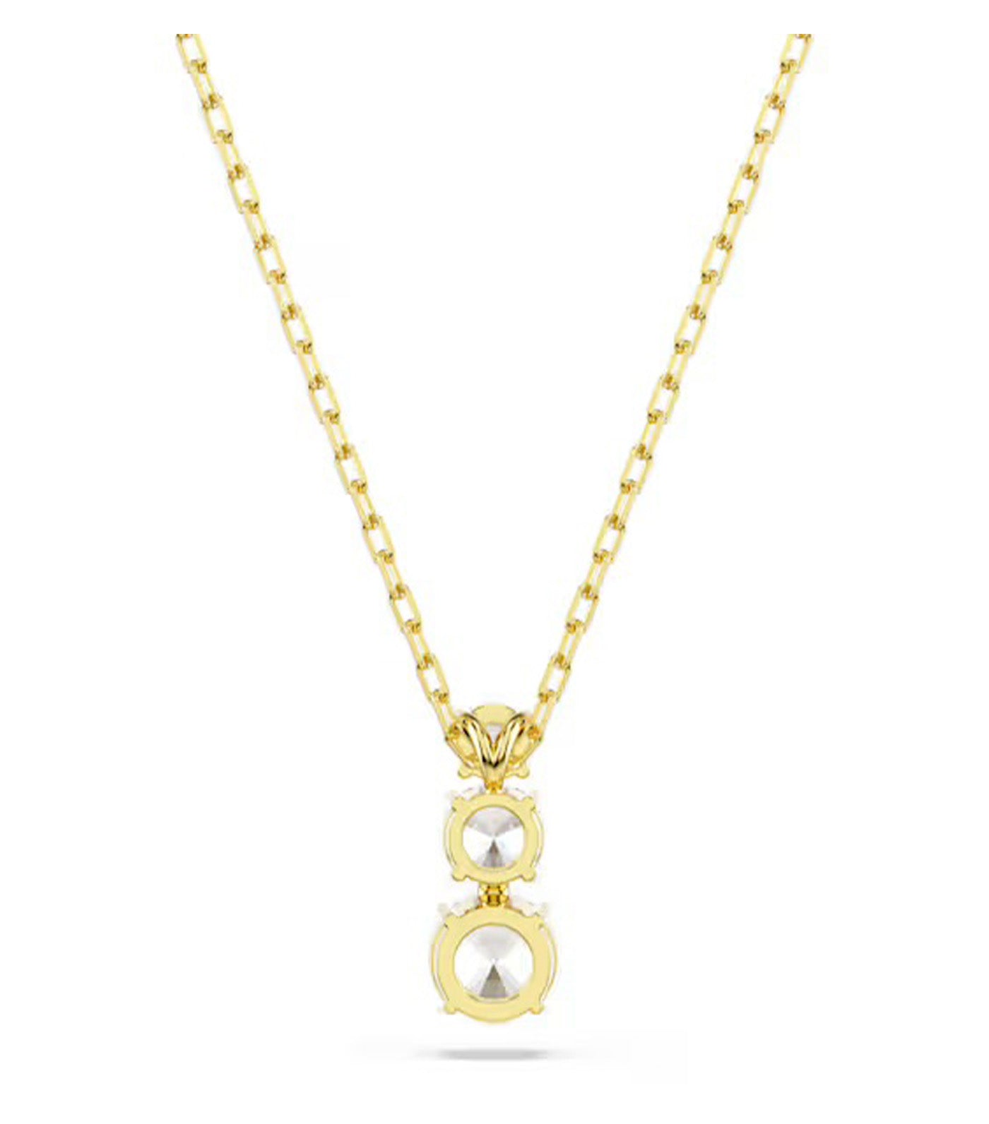Swarovski Stilla Attract Pendant Round Cut, White, Gold-Tone Plated