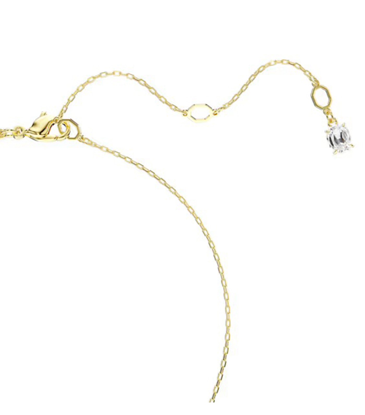 Swarovski Stilla Attract Pendant Round Cut, White, Gold-Tone Plated