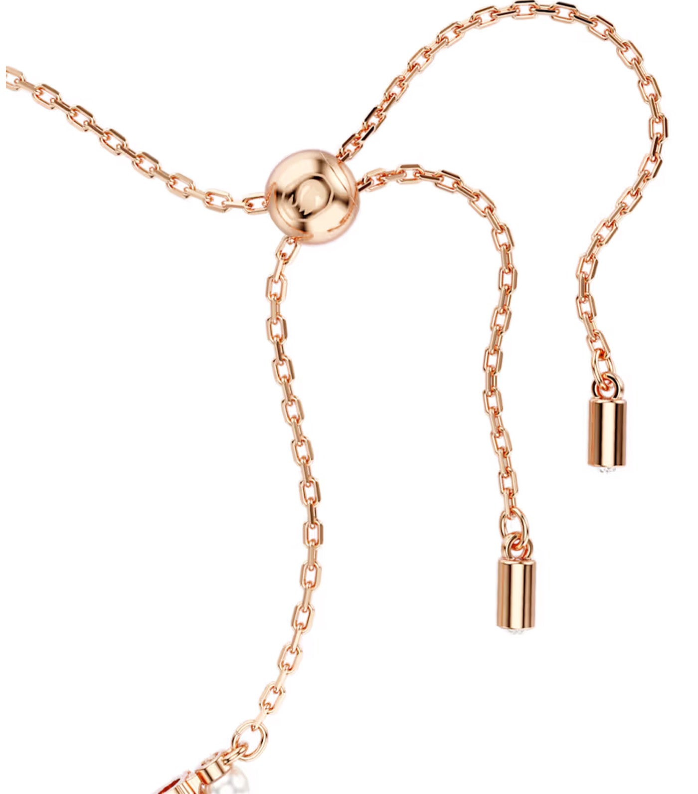 Matrix Tennis Bracelet Crystal Pearl, Round Cuts, Rose Gold-Tone Plated, White