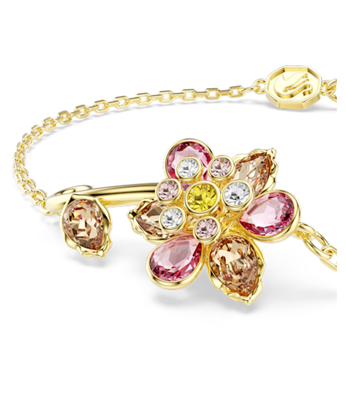 Idyllia Bracelet Mixed Cuts Flower 18K Gold Finish Multicolored