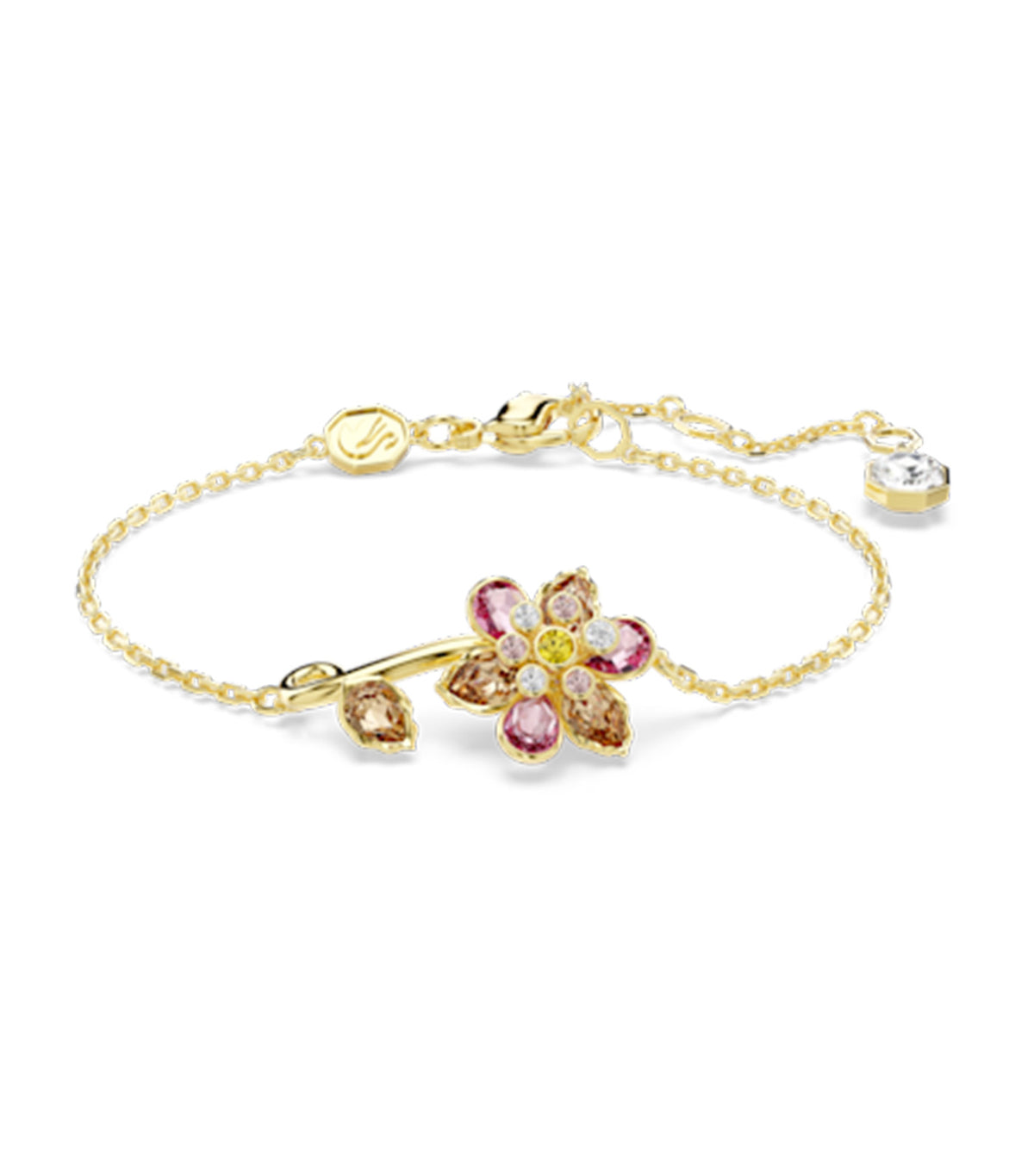 Idyllia Bracelet Mixed Cuts Flower 18K Gold Finish Multicolored