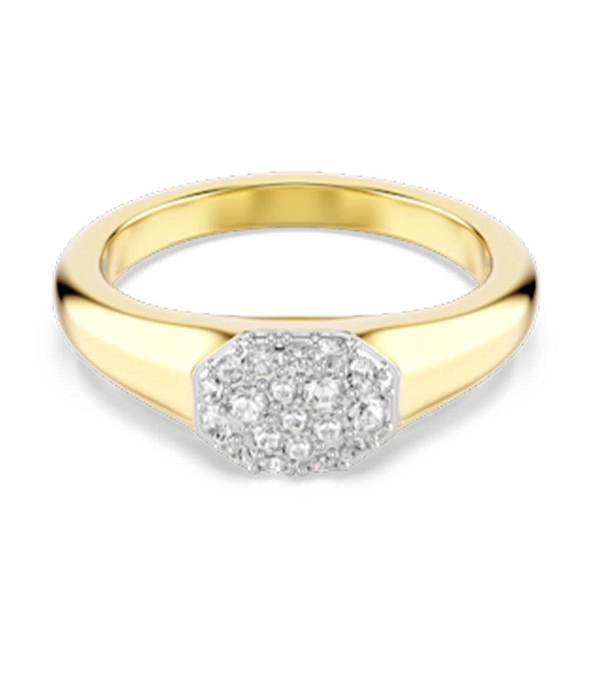 Dextera Ring Mixed Cuts 18K Gold Finish White