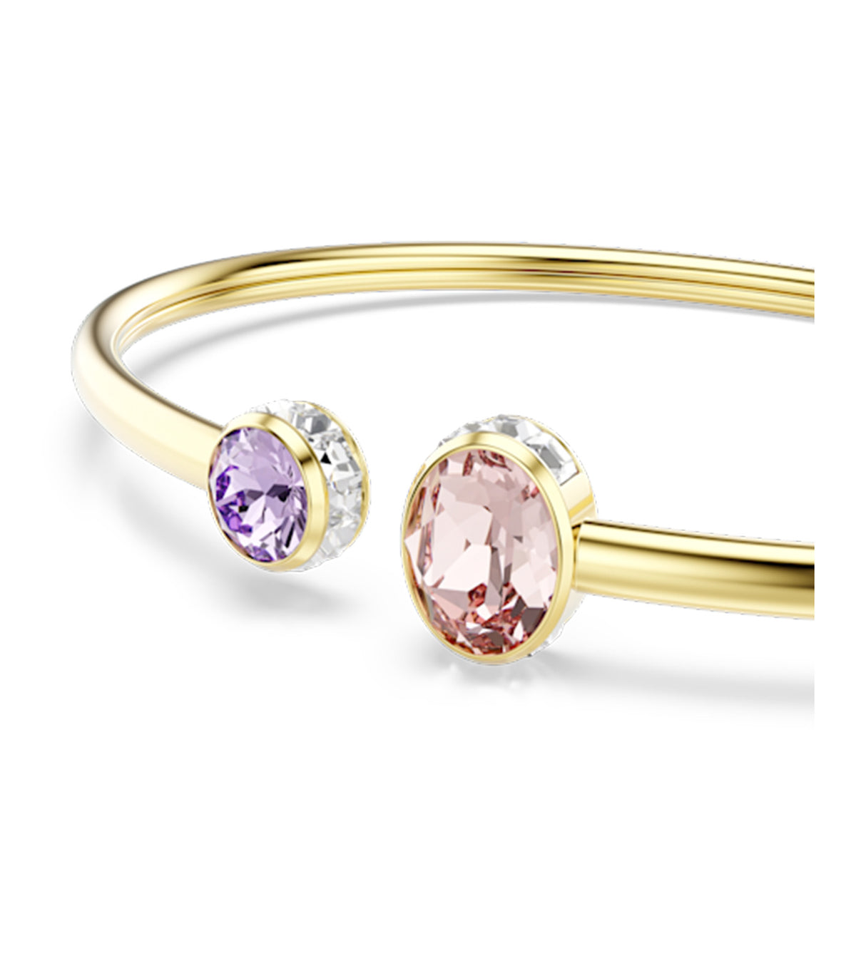 Chroma Bangle Mixed Cuts 18K Gold Finish Multicolored