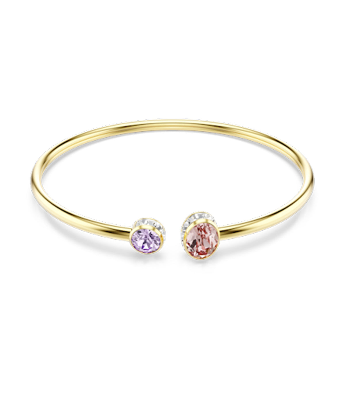 Chroma Bangle Mixed Cuts 18K Gold Finish Multicolored