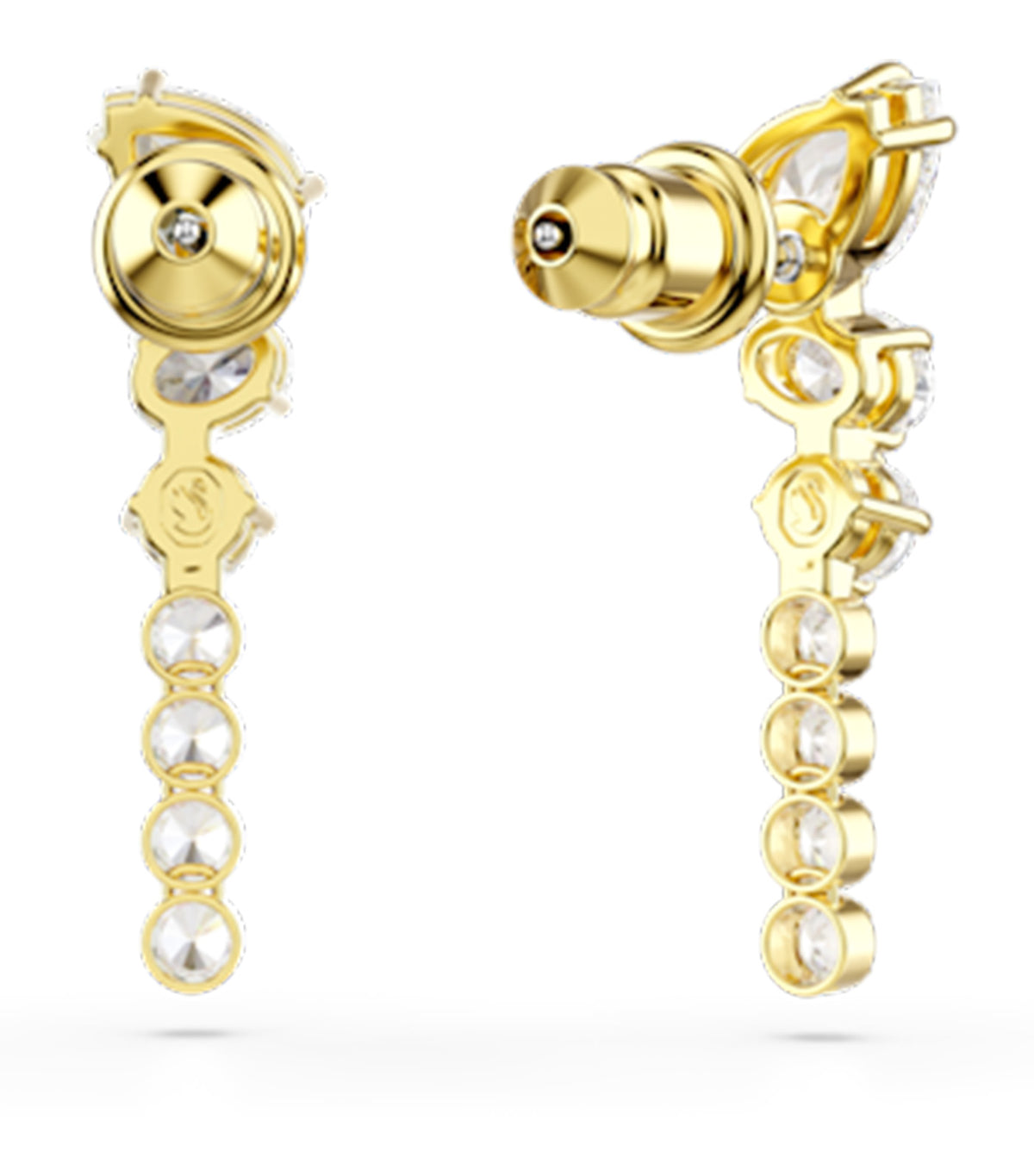 Mesmera Drop Earrings Mixed Cuts 18K Gold Finish White