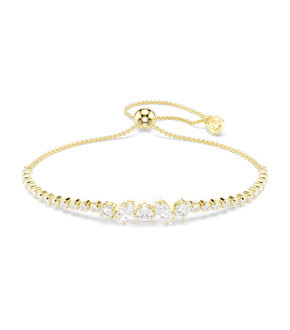 Mesmera Bracelet Mixed Cuts 18K Gold Finish White