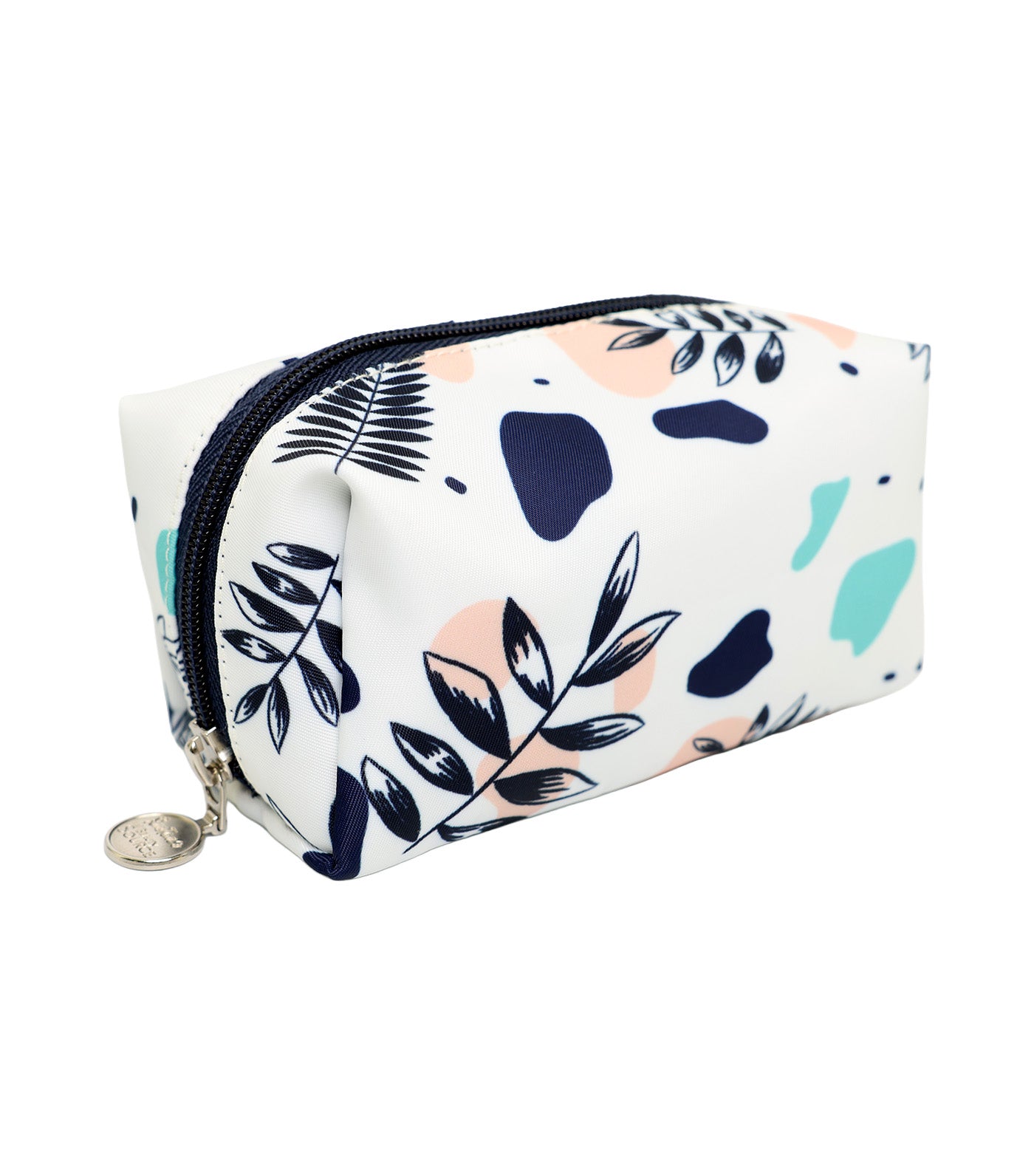 Soft Cosmetic Case - White Navy