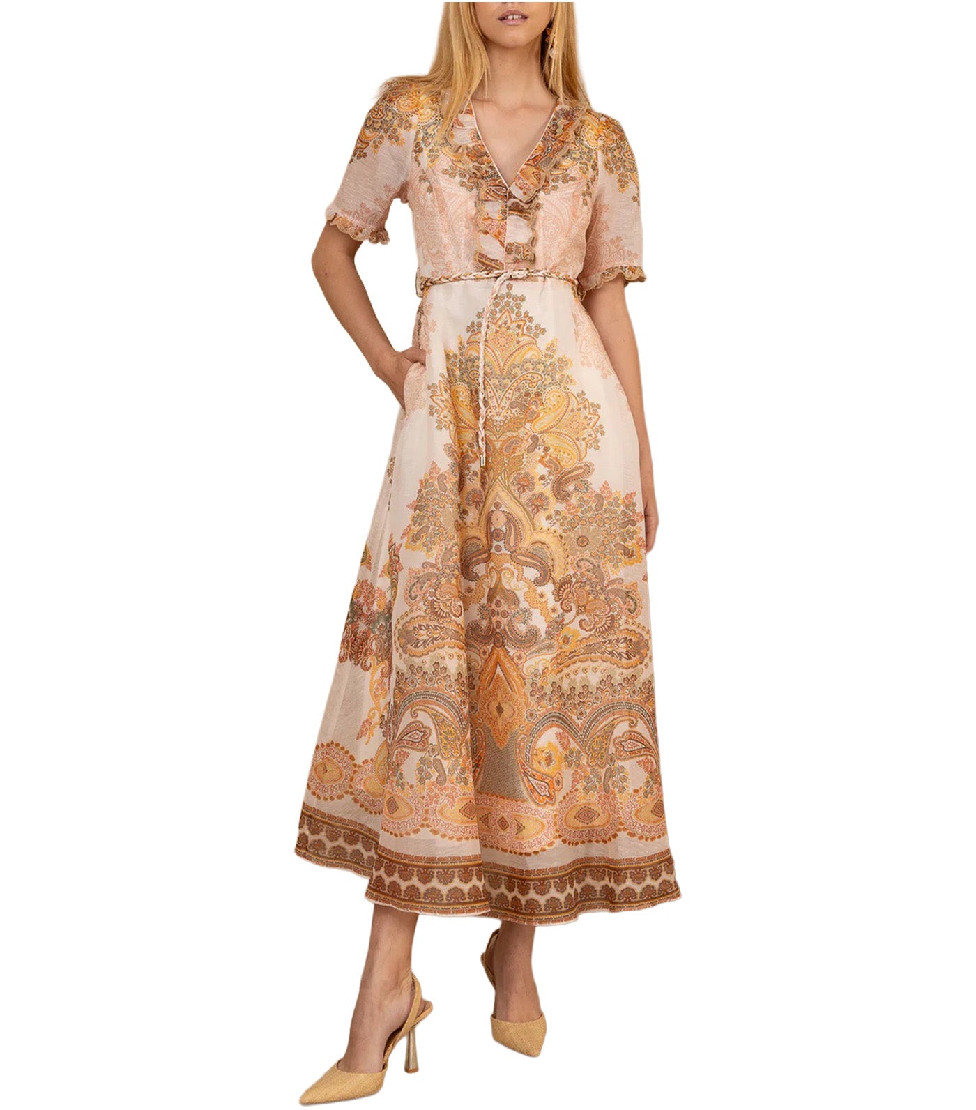 Micah Organza Maxi Dress Ivory