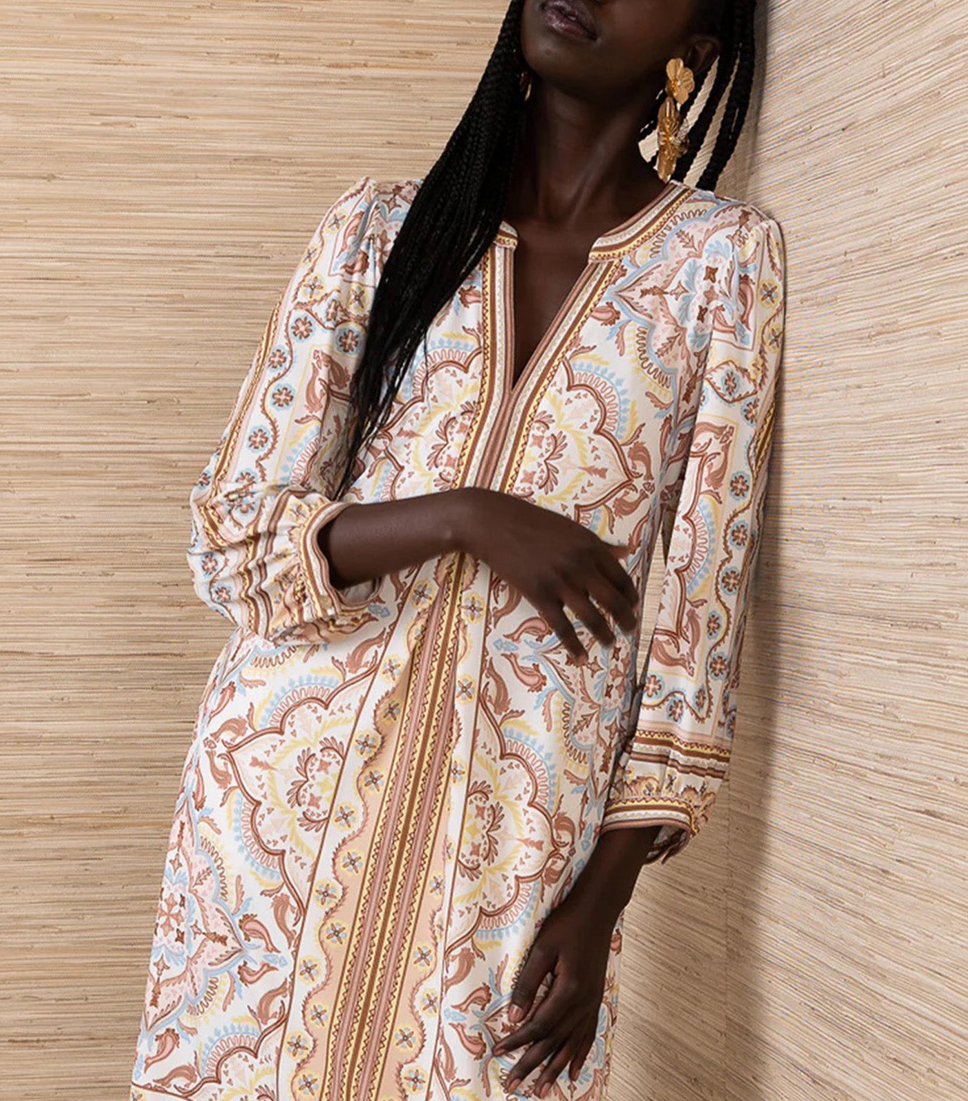 Miller Jersey Midi Dress Ivory