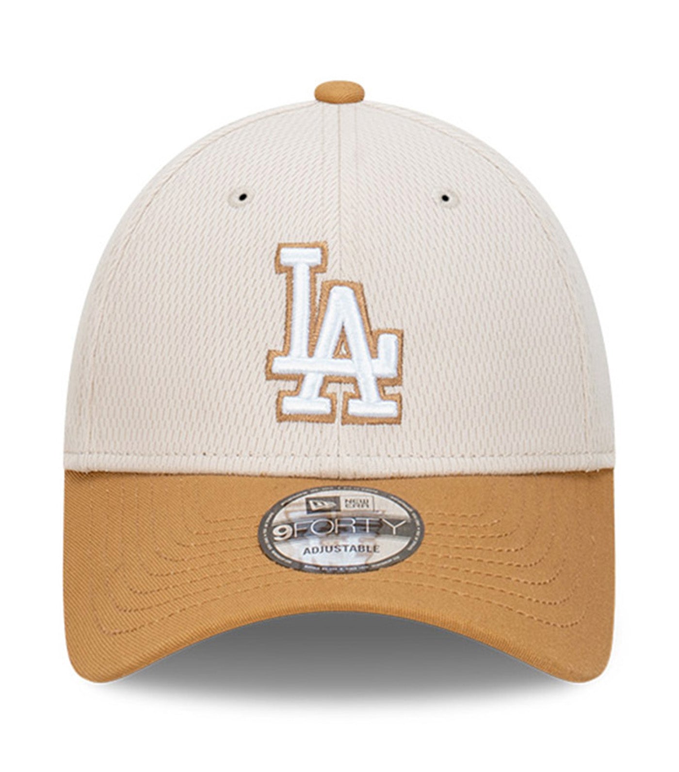 Los Angeles Dodgers 9FORTY Curved Snapback Cap Distressed Hallmark Two Tone Stone