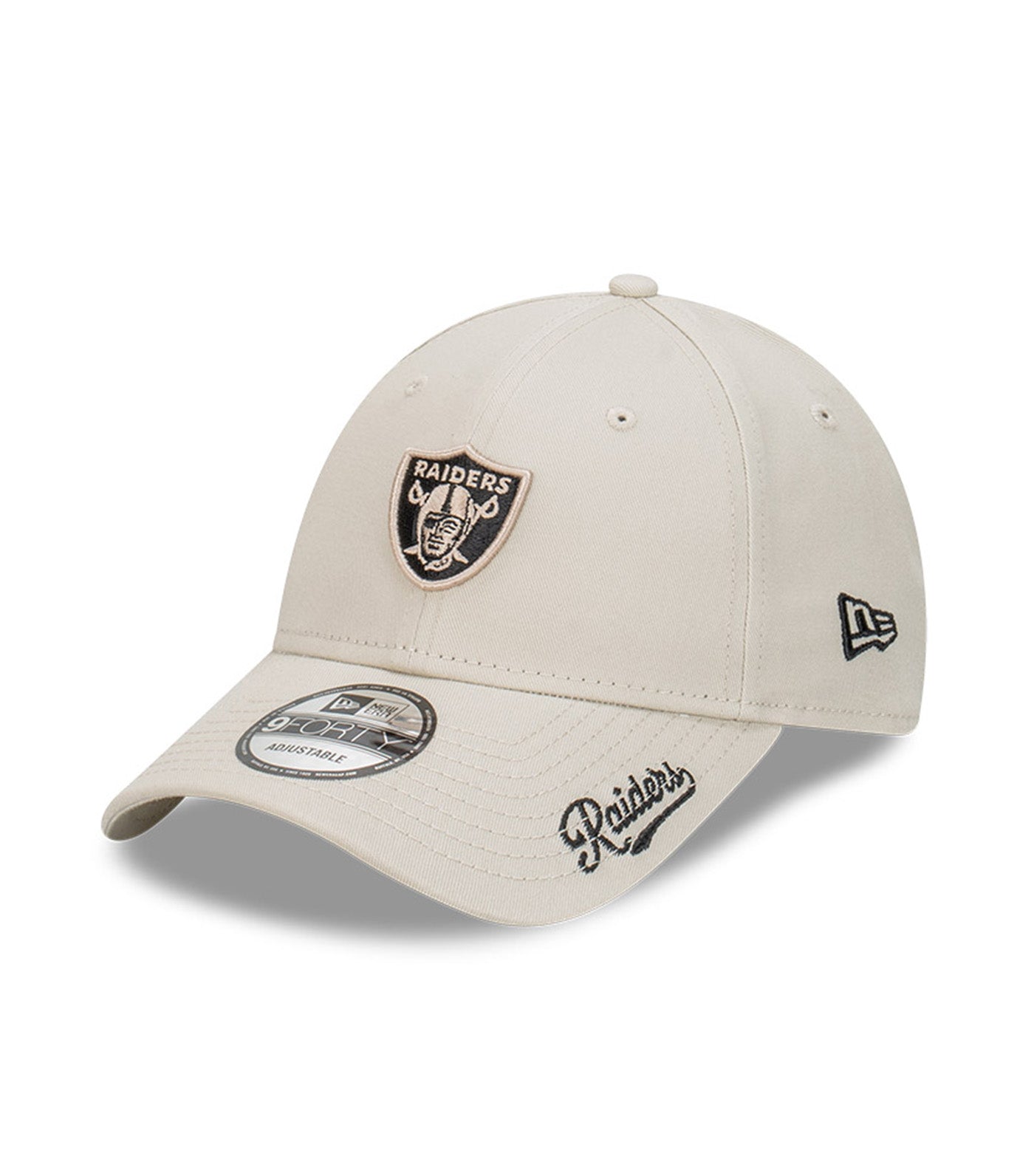 9FORTY Black Visor Script Stone