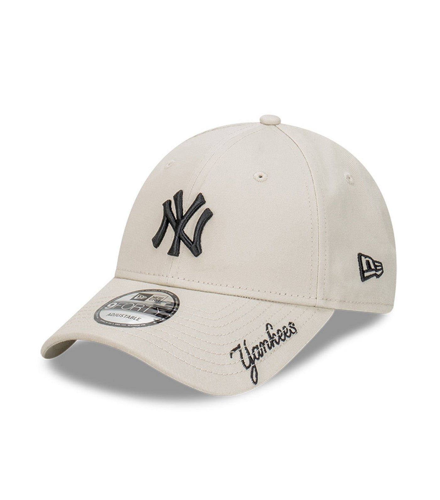 9FORTY Black Visor Script Stone