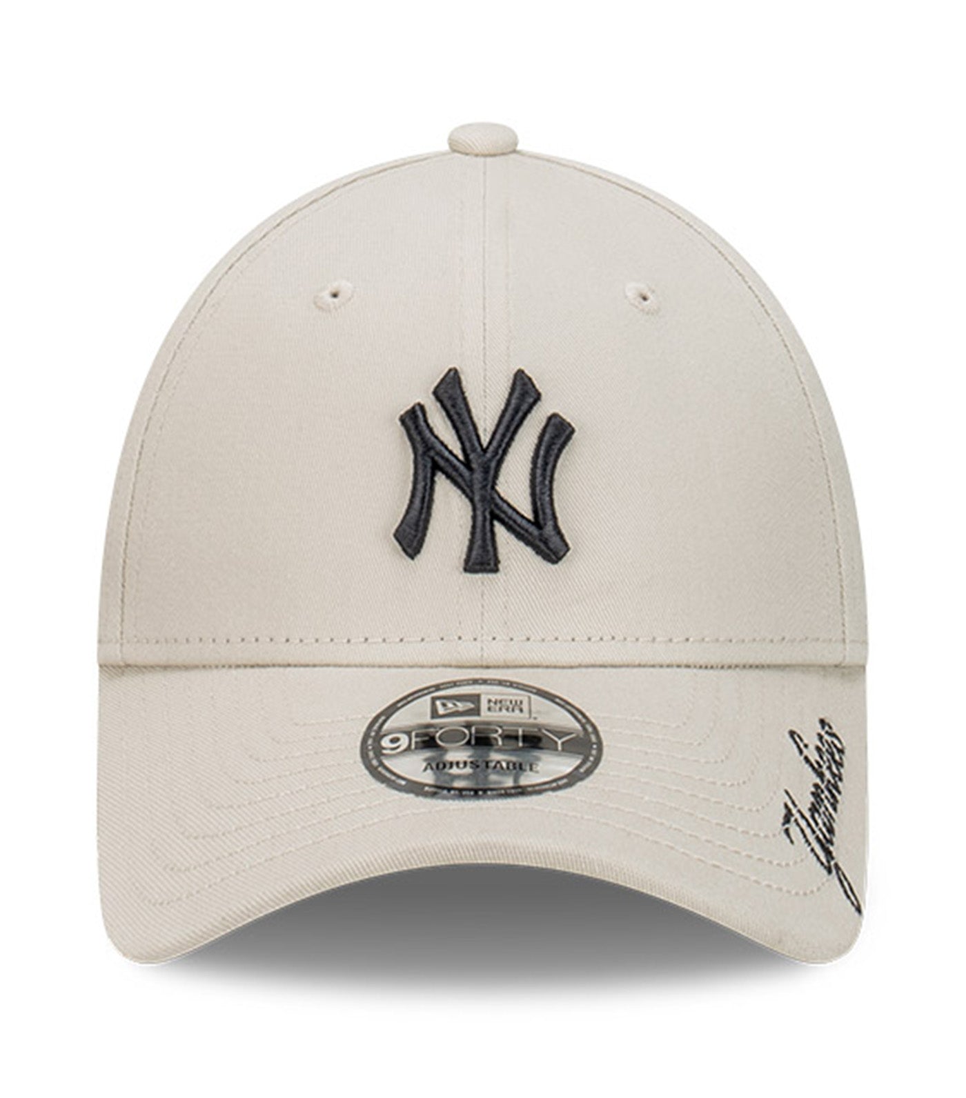 9FORTY Black Visor Script Stone