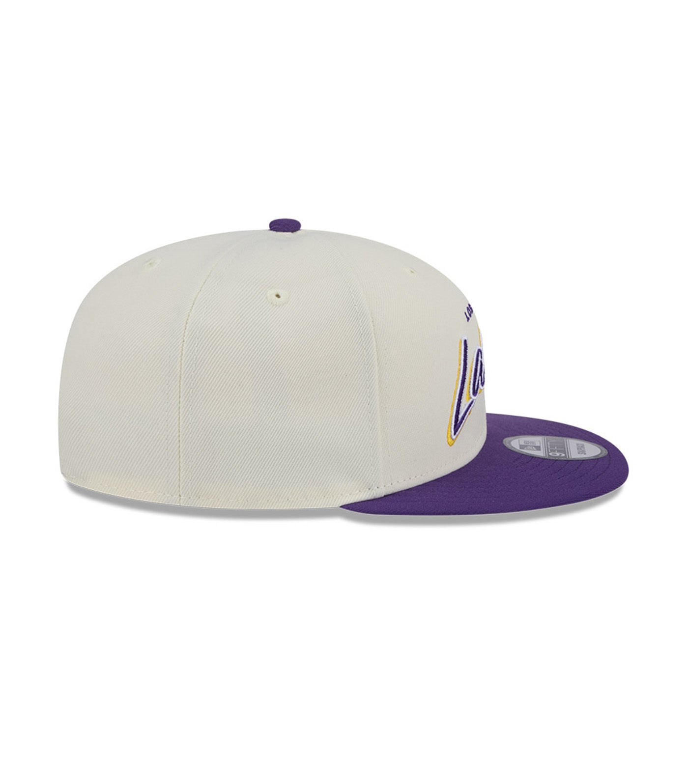 9FIFTY Los Angeles Lakers Script NBA Snapback Cap Chrome White