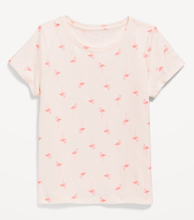 Softest Short-Sleeve Printed T-Shirt for Girls - Creme de la Creme