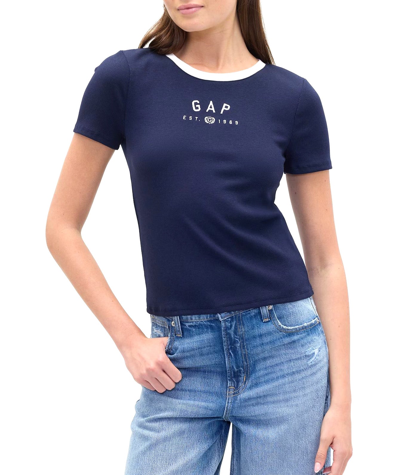 Modern Logo Crop T-Shirt