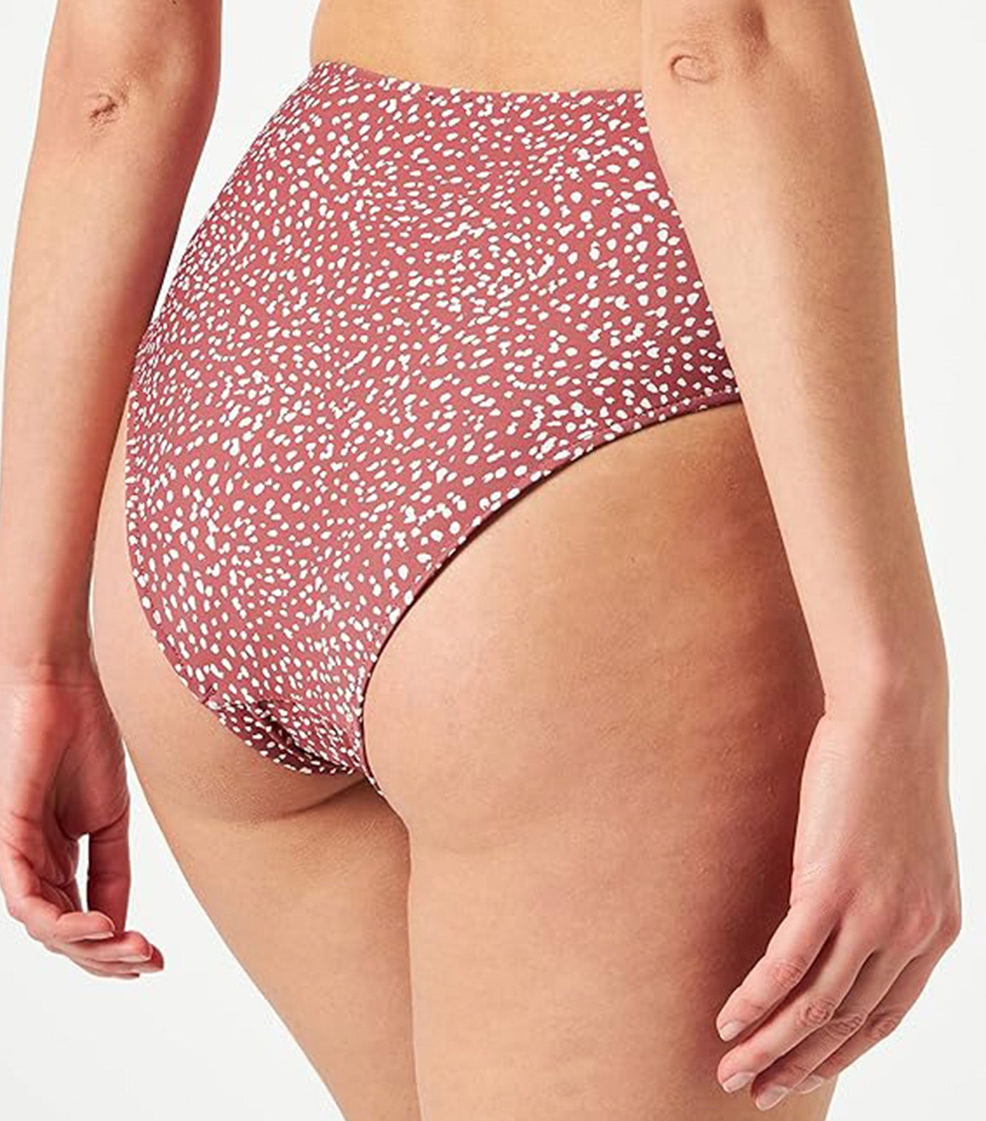 Animal Print High-Waisted Bikini Bottoms Brown
