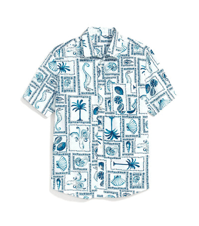 Regular-Fit Short-Sleeve Everyday Shirt for Men Tile Blue