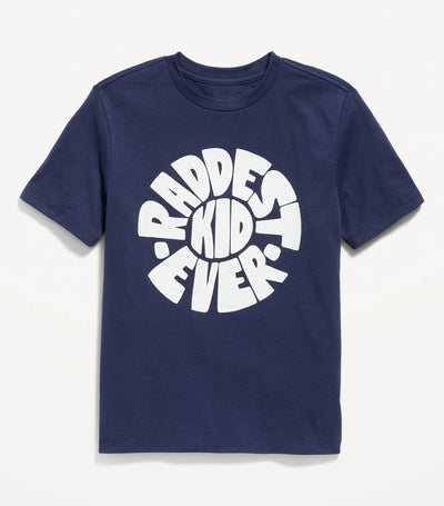 Matching "Raddest Kid Ever" Graphic T-Shirt for Boys - Lost At Sea Navy