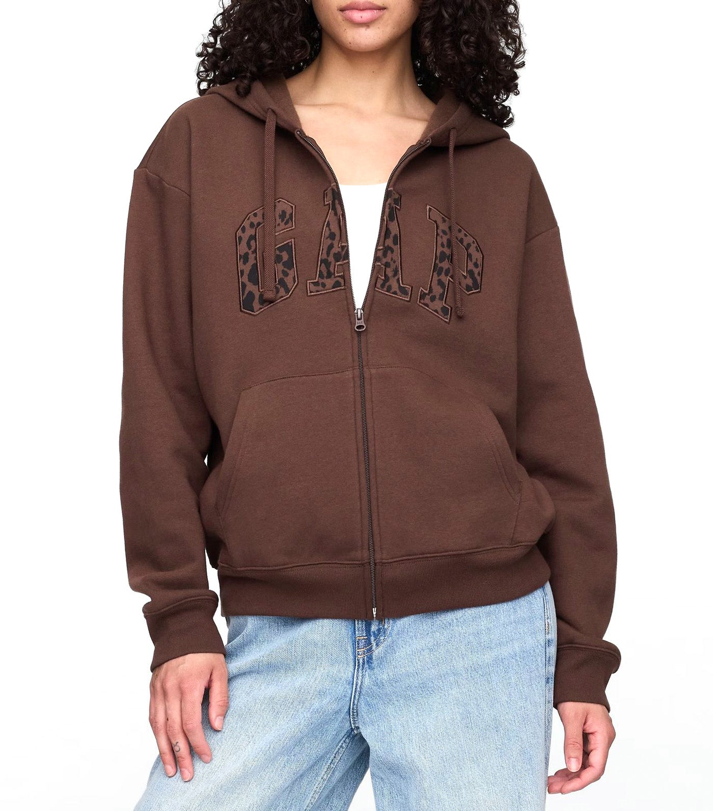 Relaxed Logo Zip Hoodie