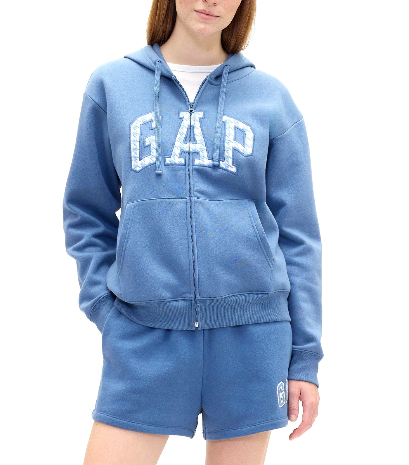 Relaxed Logo Zip Hoodie