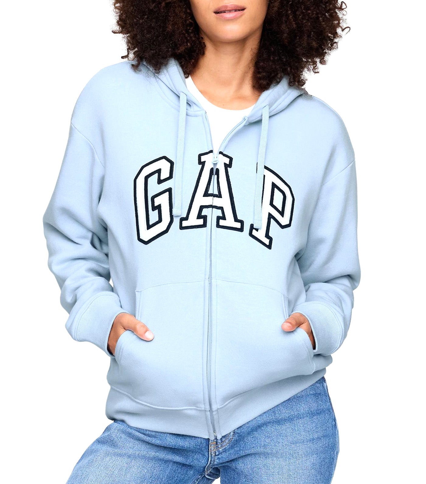 Relaxed Logo Zip Hoodie