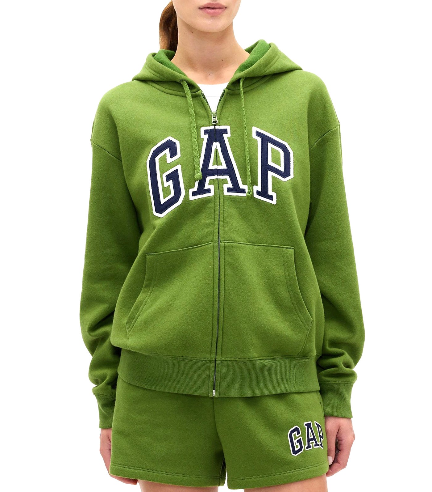 Relaxed Logo Zip Hoodie