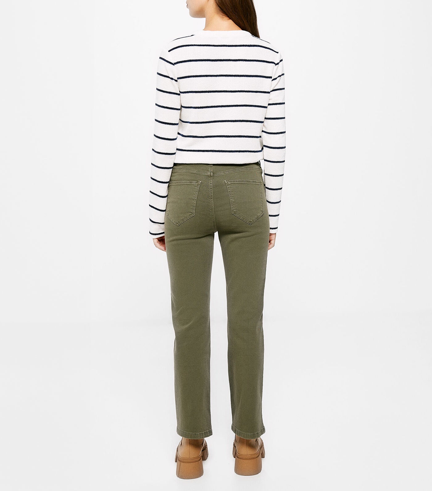 Kick Flare Jeans Sustainable Wash Khaki