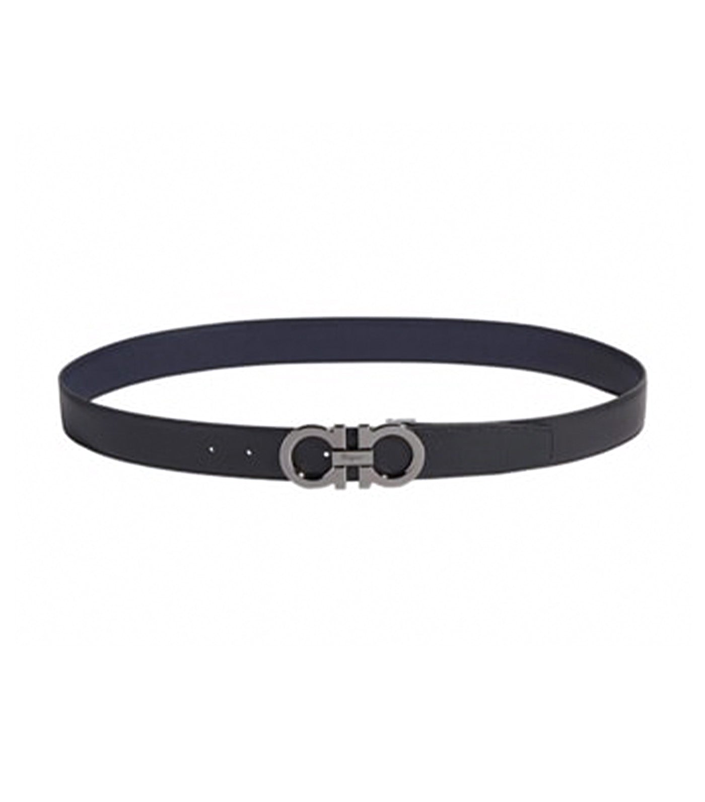 Reversible Adjustable Gancini Belt Calfskin