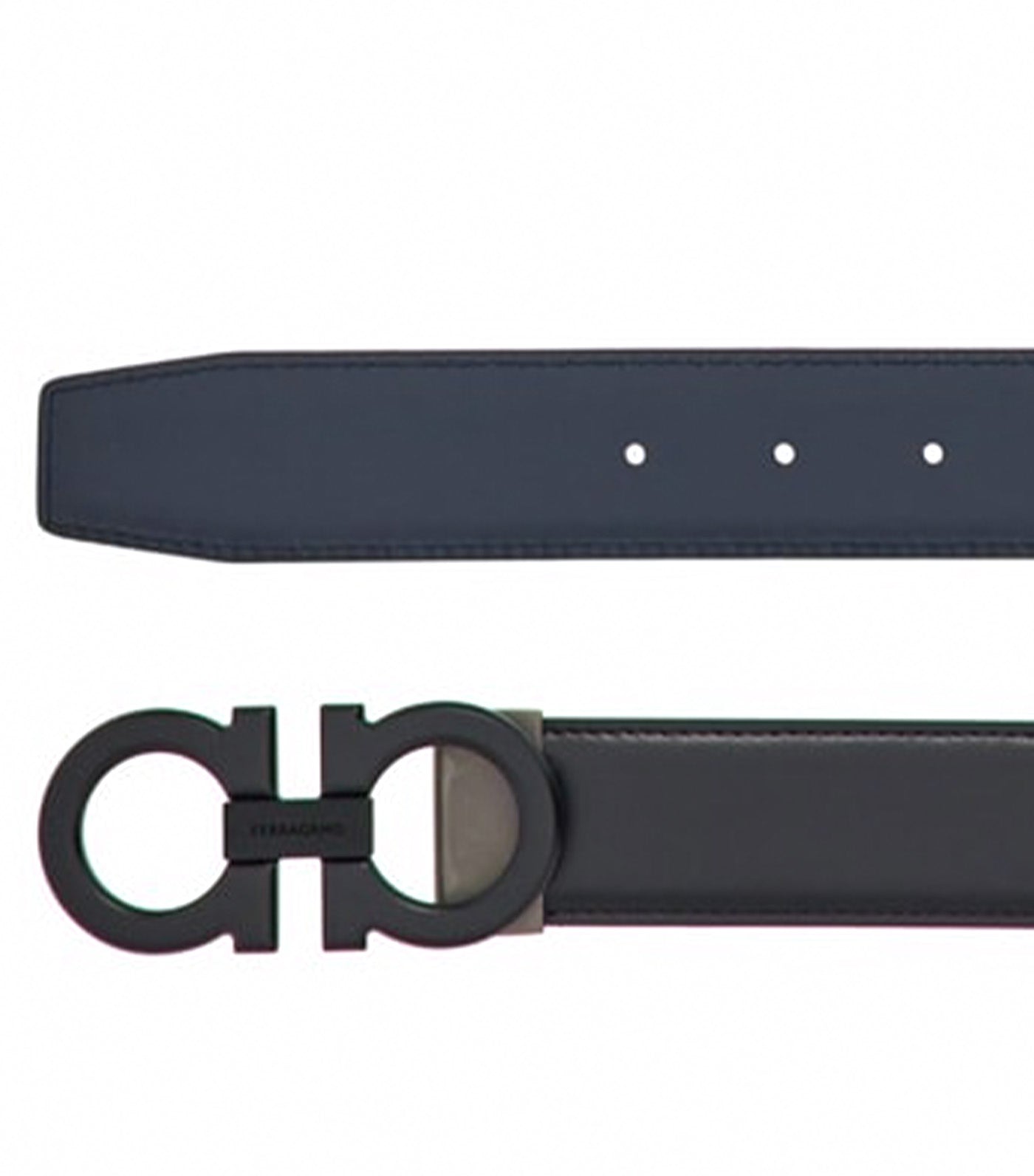 Reversible Adjustable Gancini Belt Calfskin