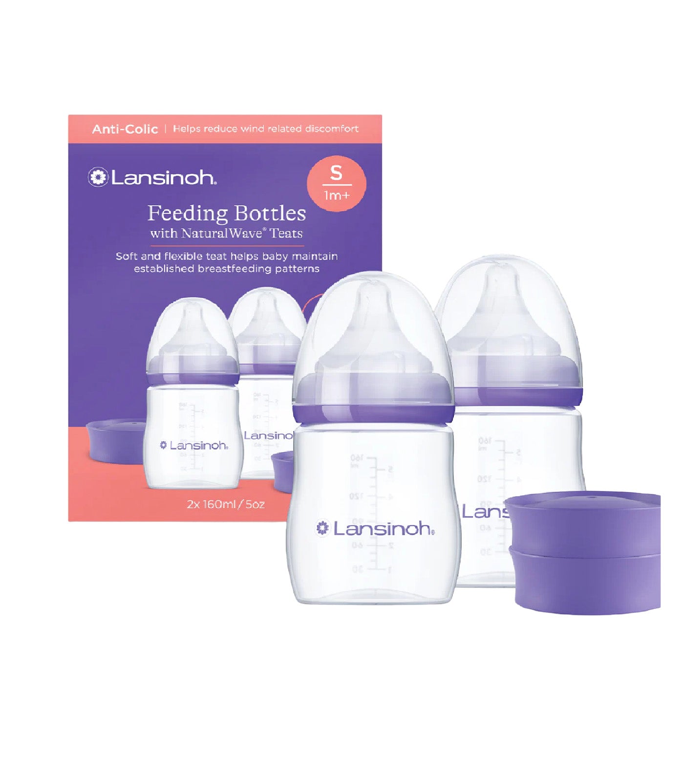 Feeding Bottles with Natural Wave Teats S