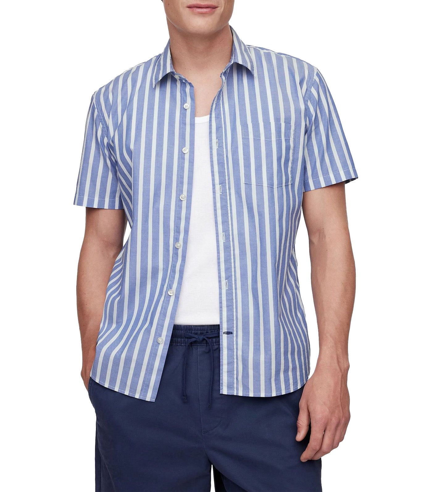 Stretch Poplin Shirt in Standard Fit