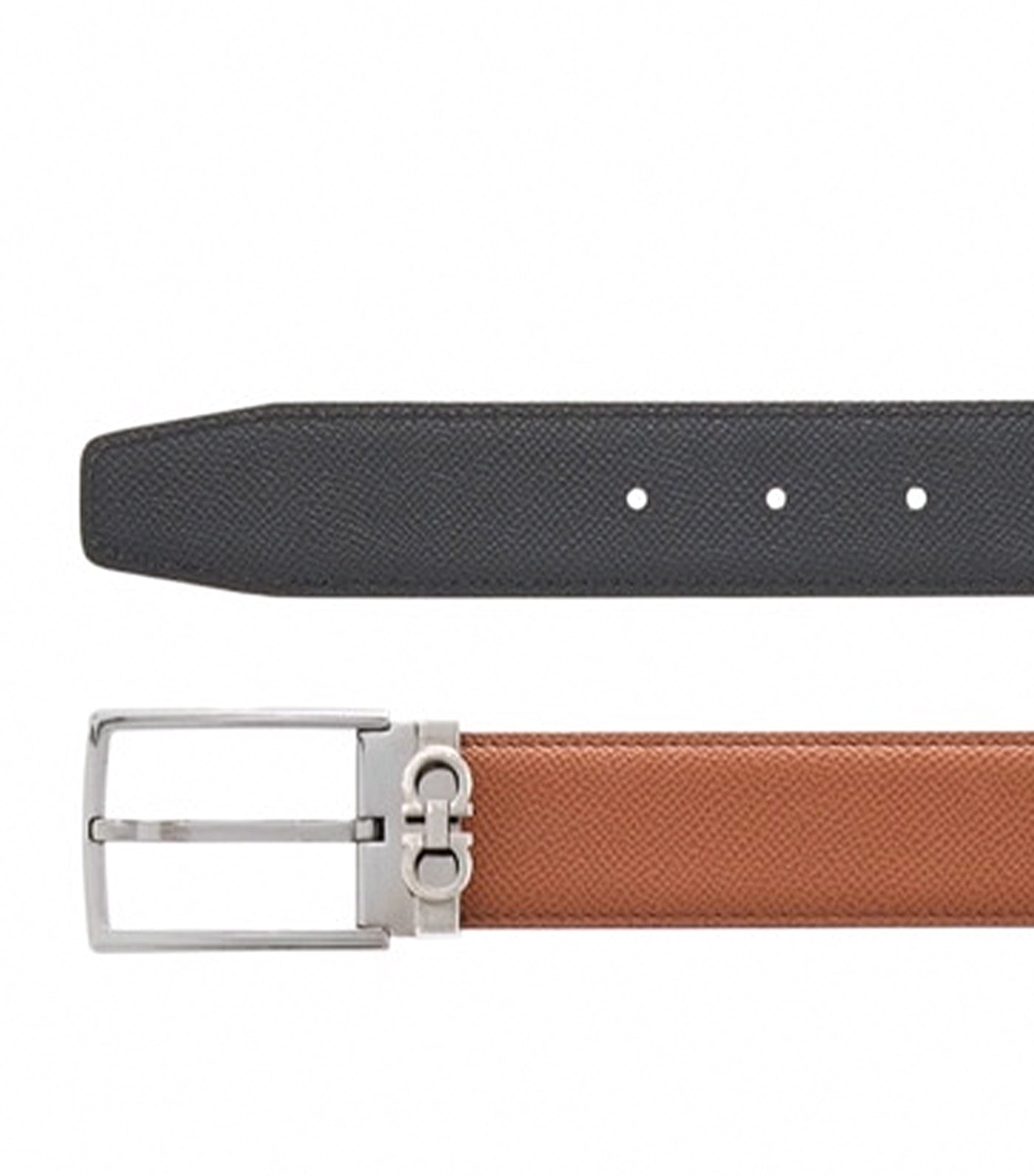Reversible Adjustable Gancini Belt Calfskin