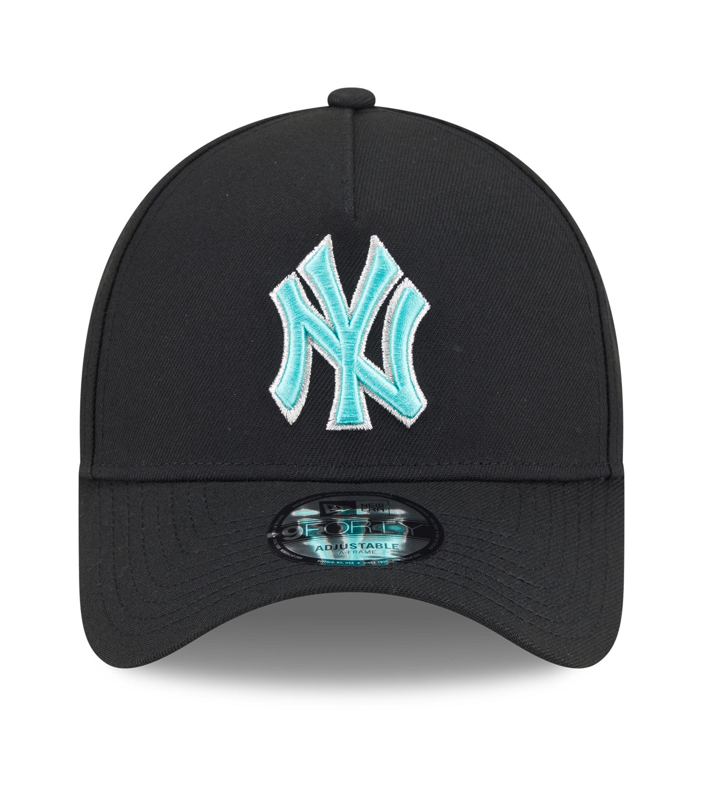 New York Yankees 9FORTY A-Frame Adjustable Cap Black/Seaglass