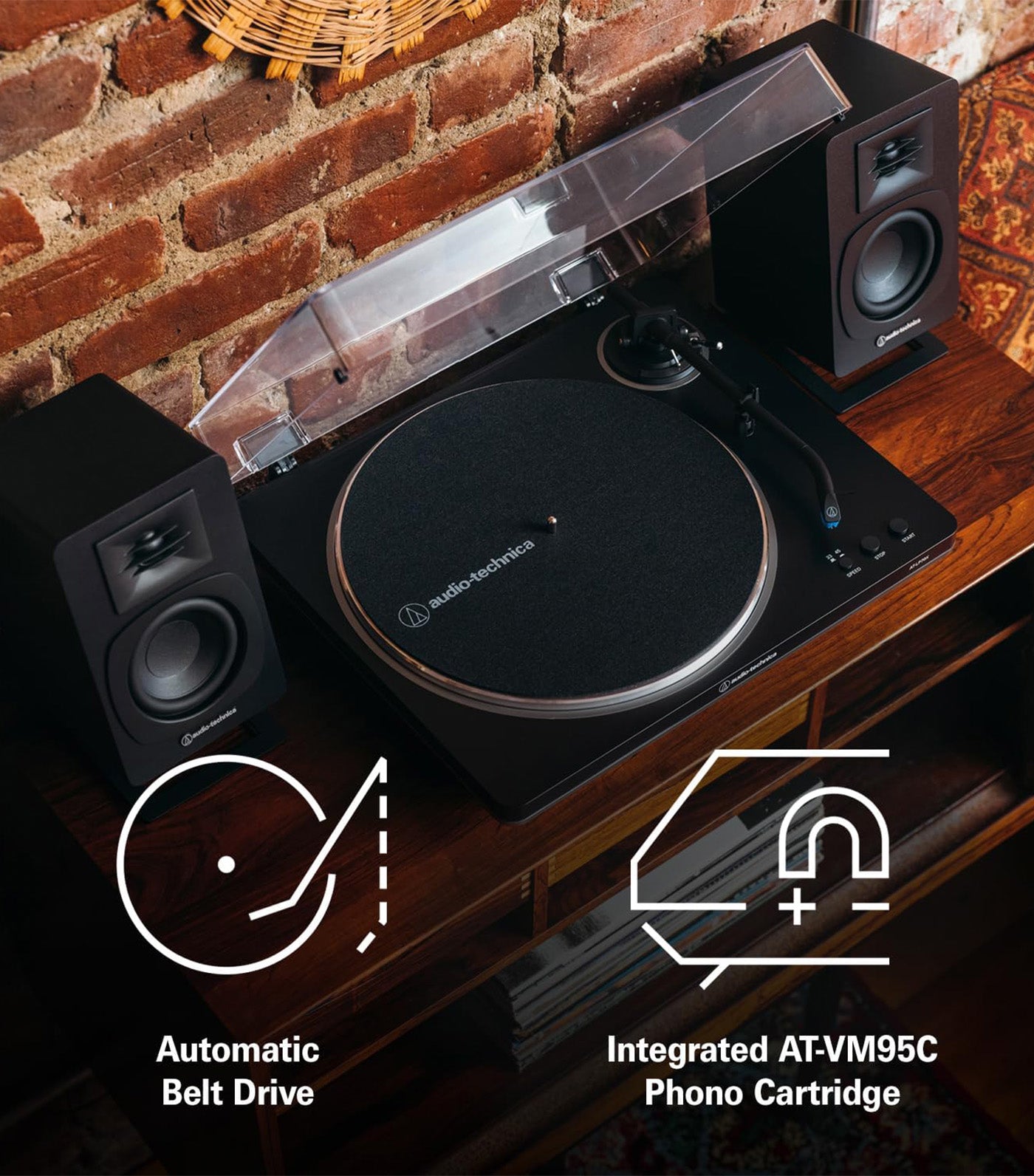 Fully Automatic Wireless Belt-Drive Turntable Black/Bronze