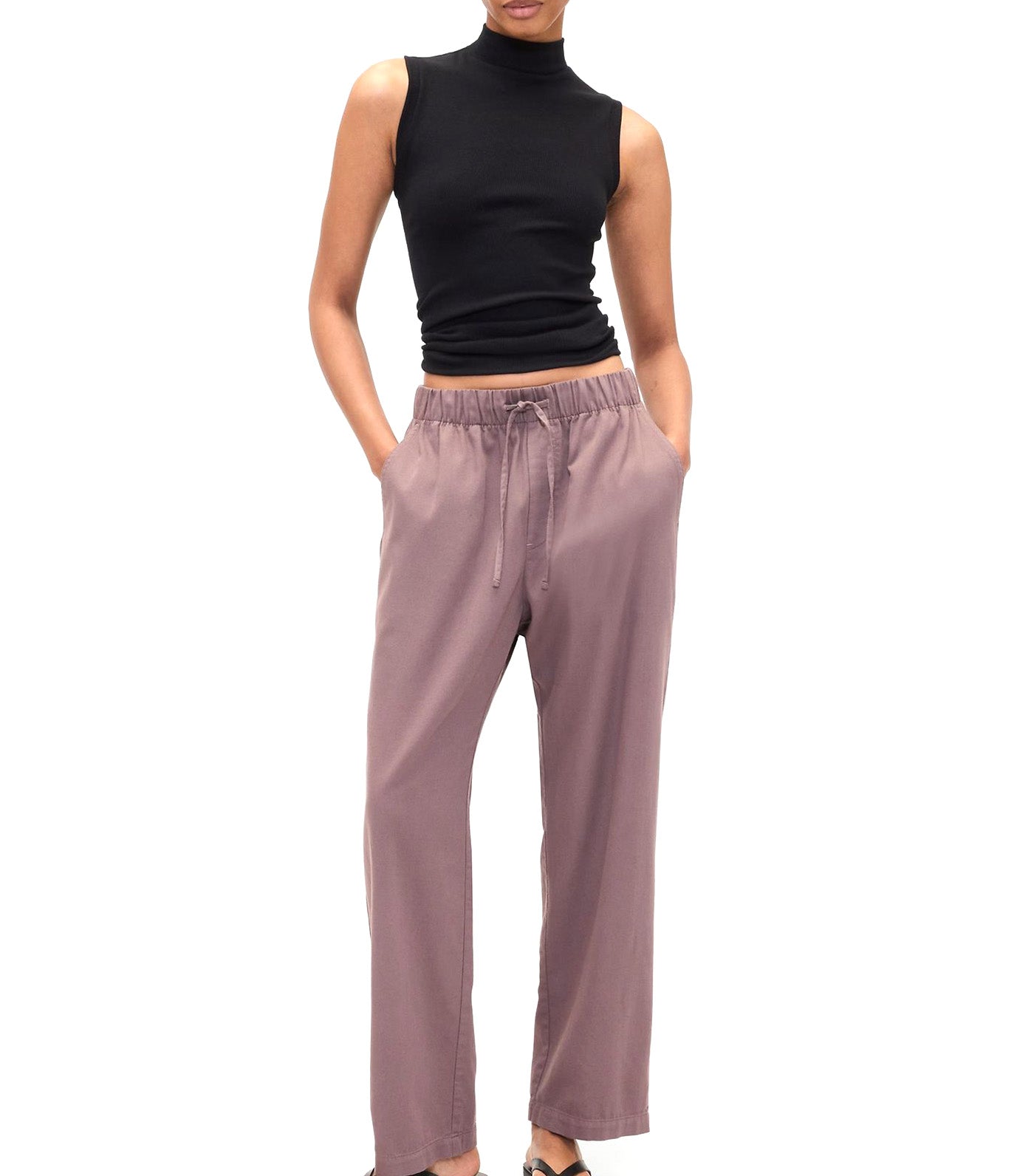 Mid Rise Easy Twill Pants