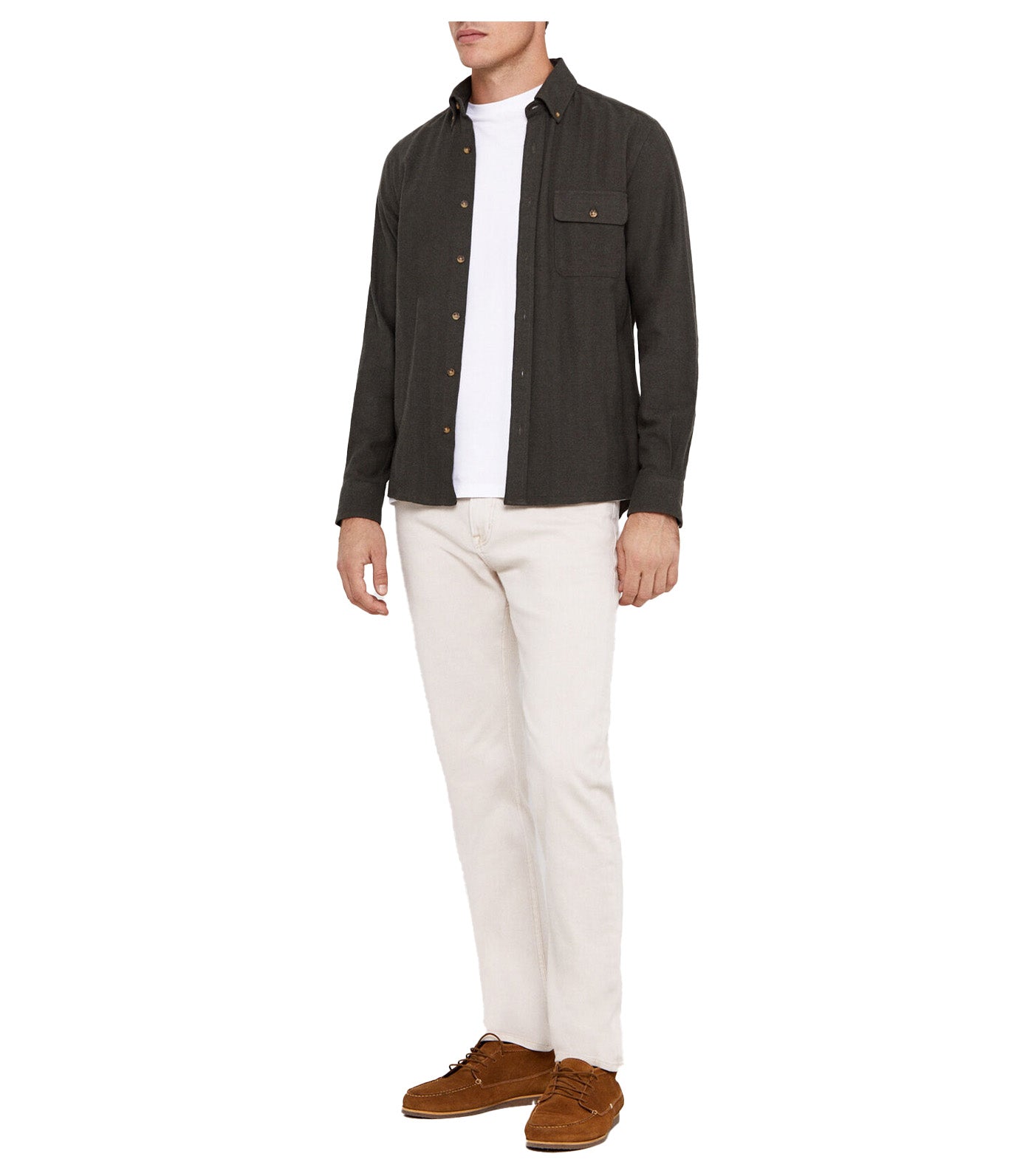 Regular Fit 5-Pocket Pants Beige