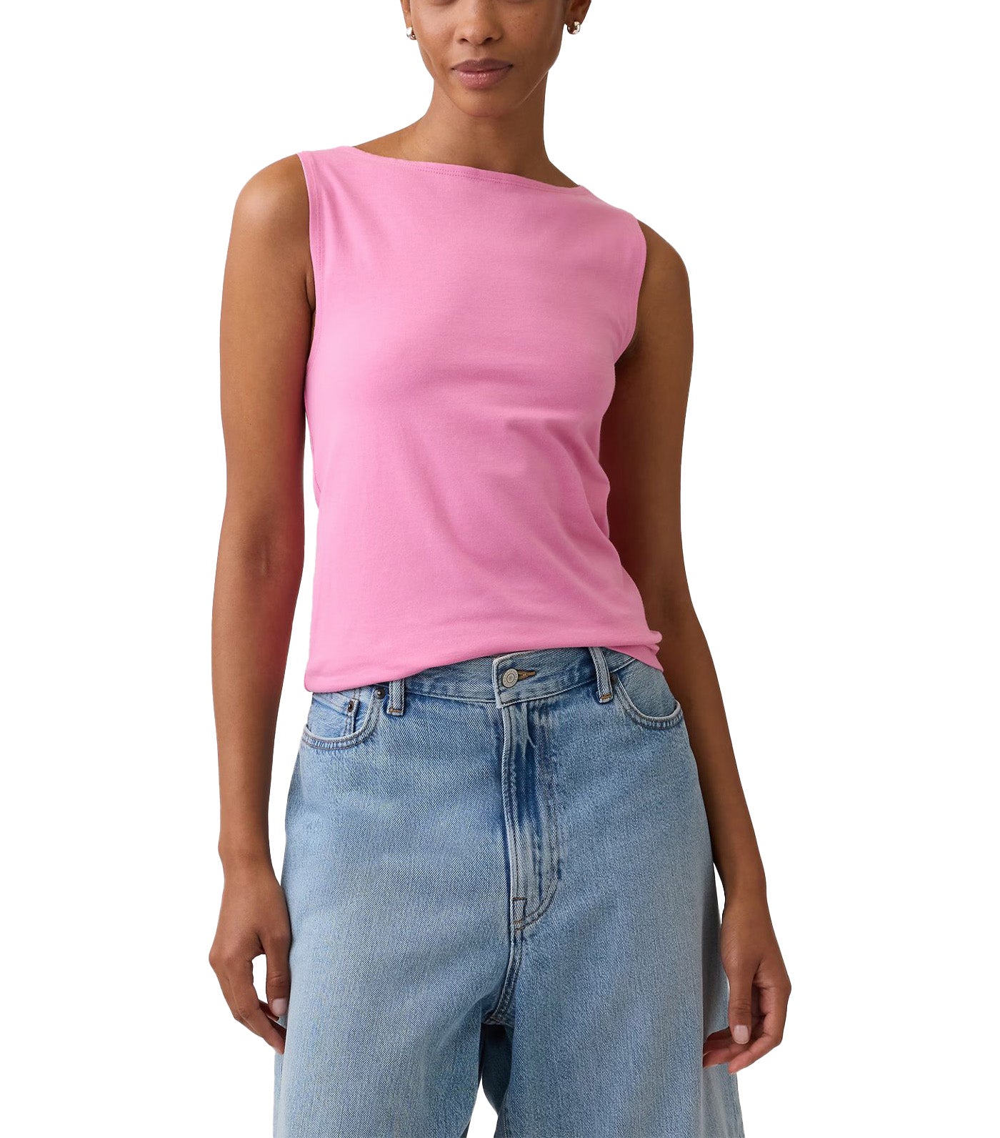 GAP Boatneck Tank Top French Pink