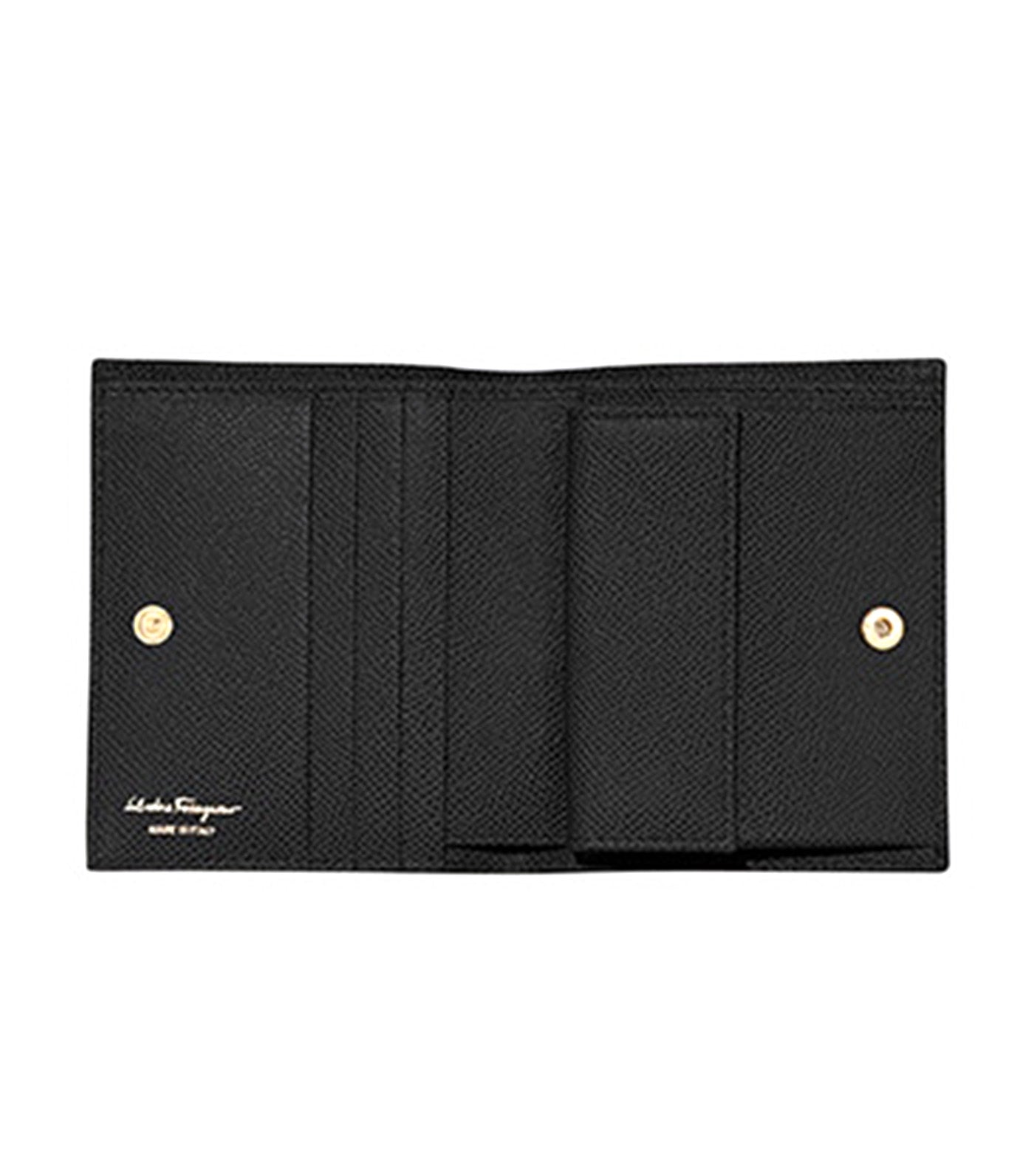 Gancini Compact Wallet Black